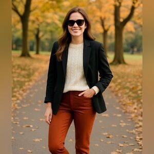 Ann Taylor Vintage black blazer with 3 button close 
Slit pockets. Poly Size 4